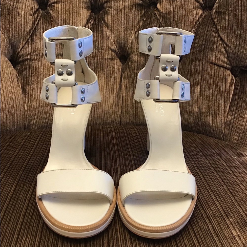 🆕 Authentic GUCCI Lyon Mystic White Heals